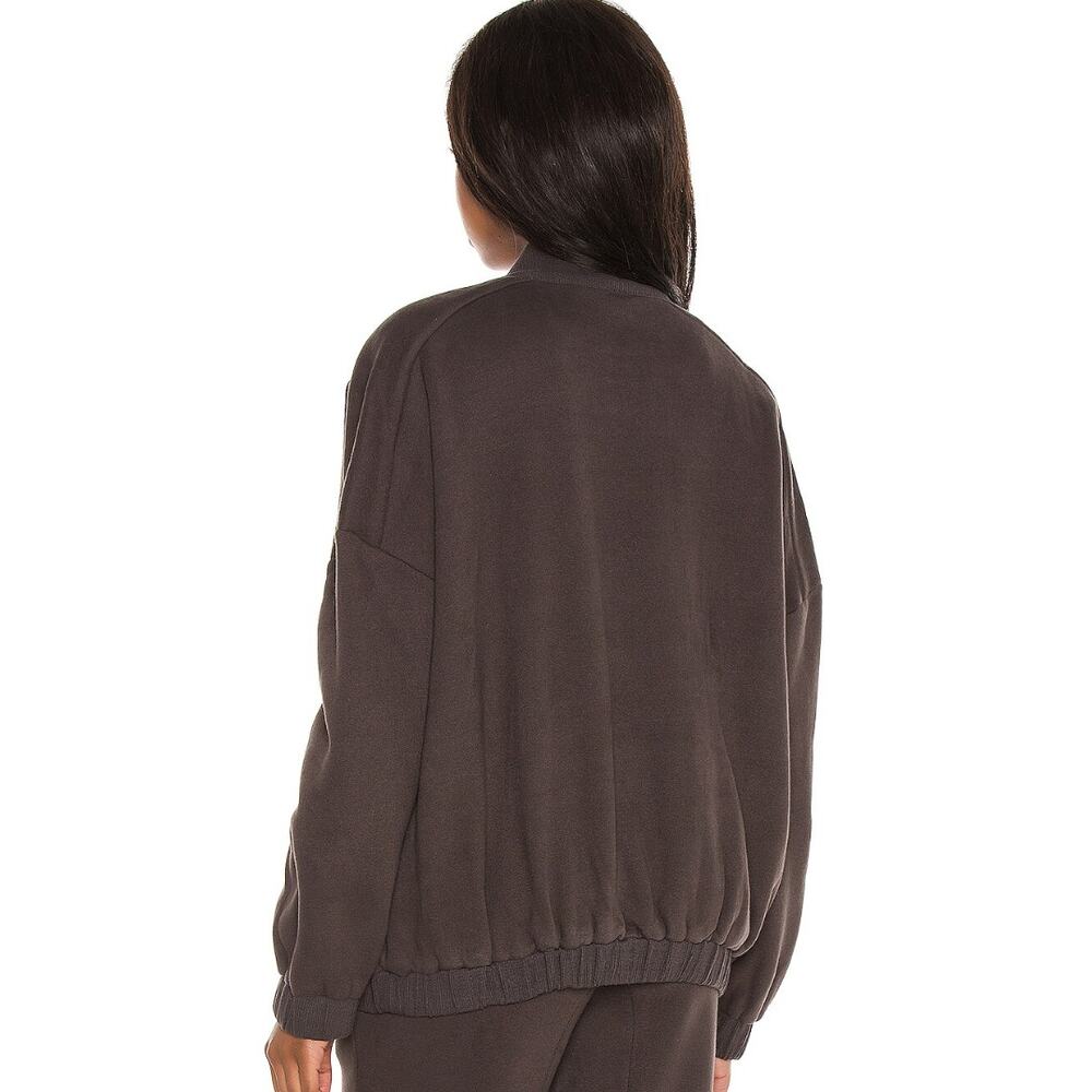 Lovers and Friends Zip Up Utility Sweatshirt in Black Bean NWT Size Small - Picture 3 of 3
